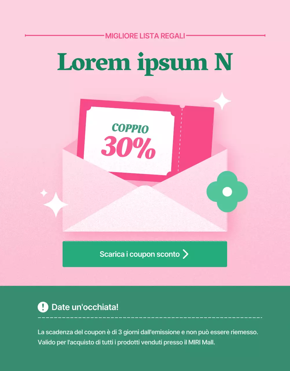 Promuovere i prodotti del mese rosa e verde della famiglia