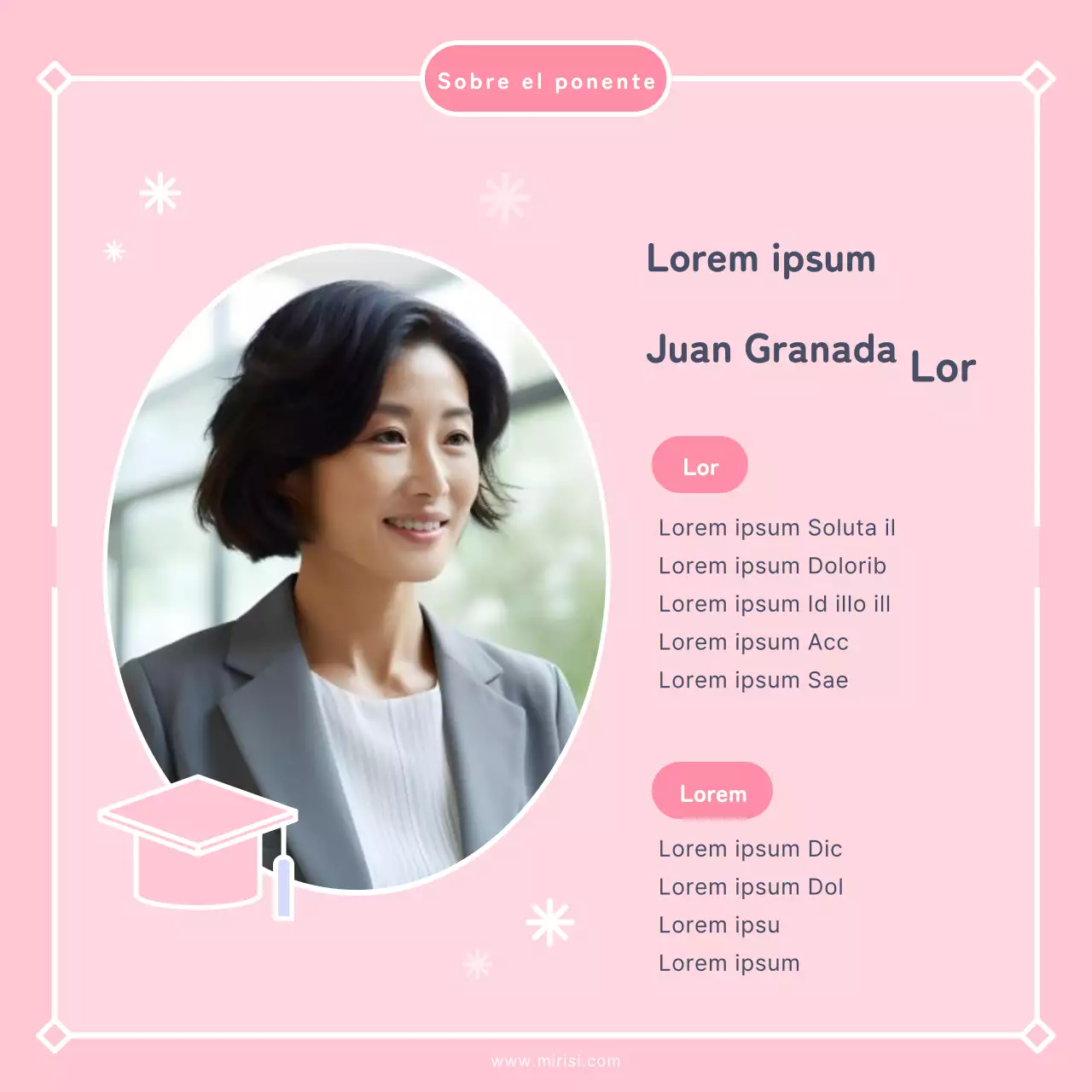 Promueve una bonita clase de paternidad en rosa y malva