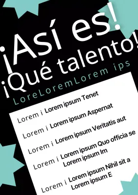 Folleto sencillo en negro y azul claro para la captación de voluntarios