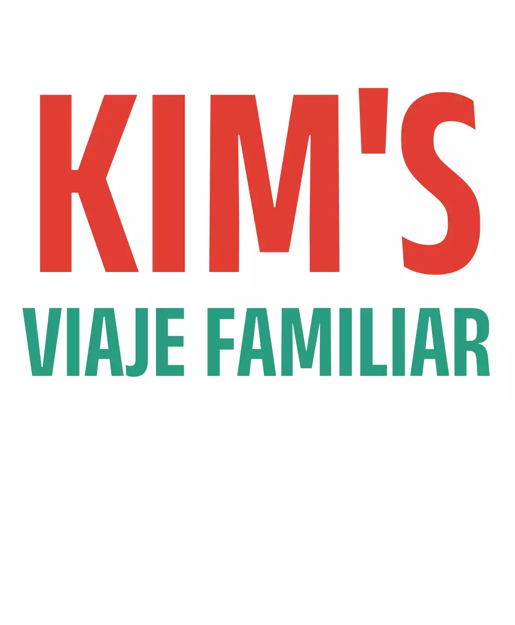 Camiseta familiar o de grupo con diseño de etiqueta identificativa en negrita tipográfica con aire de supermercado