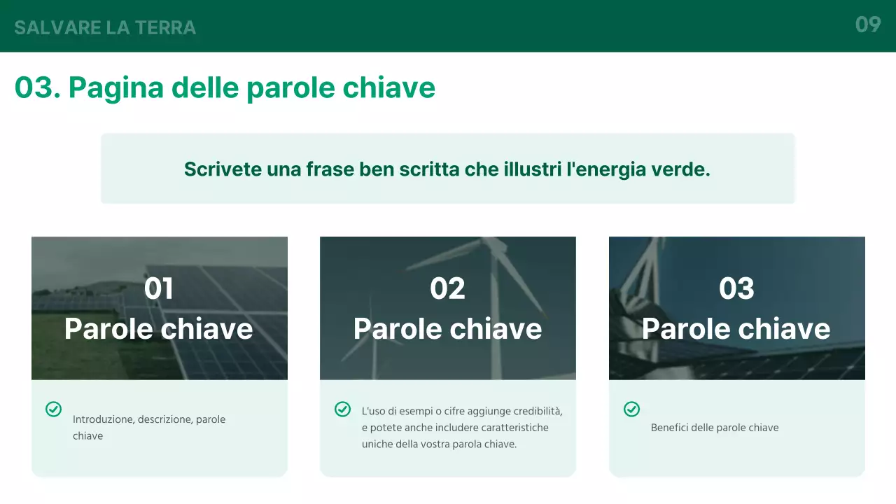 Un'introduzione di base verde e bianca al business dell'energia verde