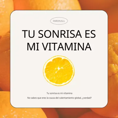 Sencillo poste sentimental en amarillo y naranja