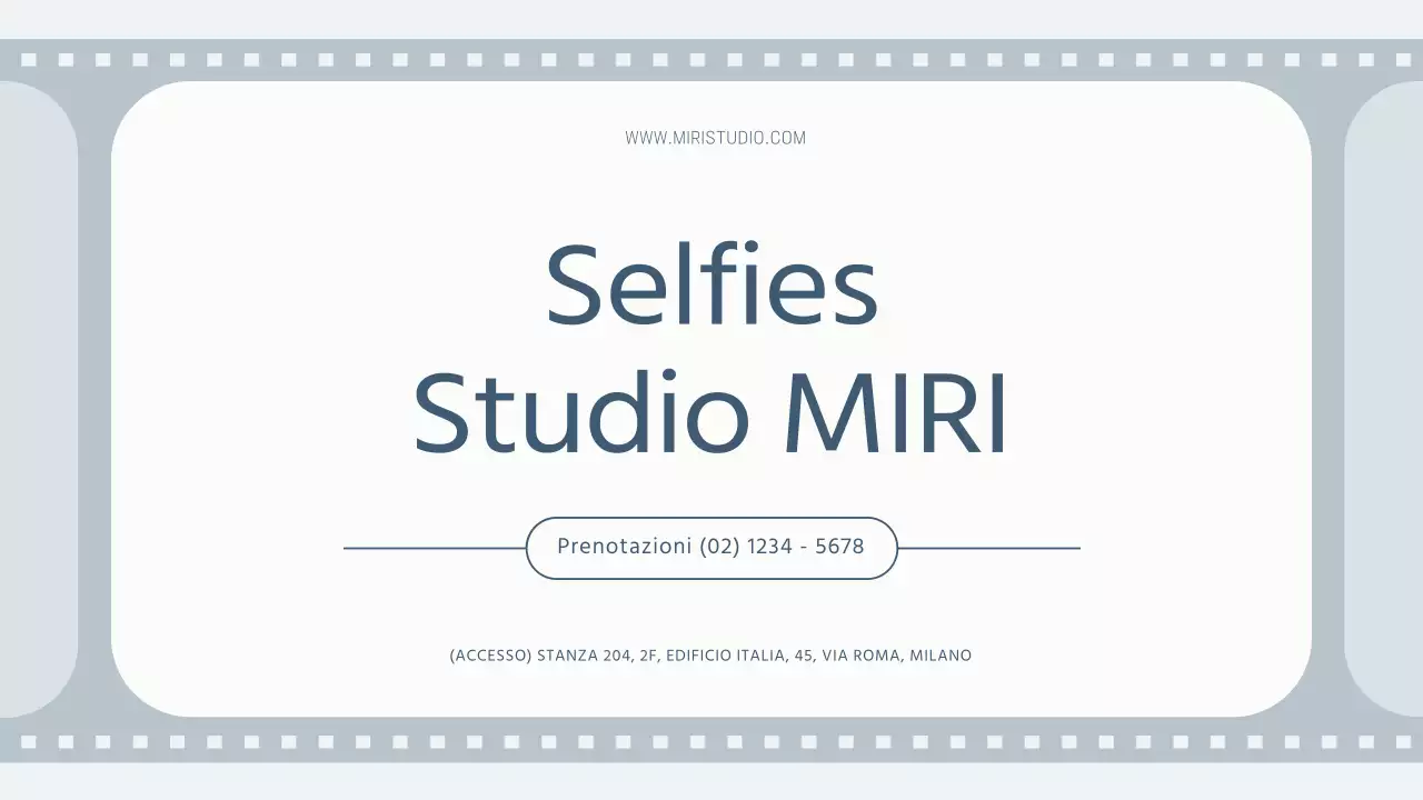 Un semplice studio per selfie in grigio e azzurro