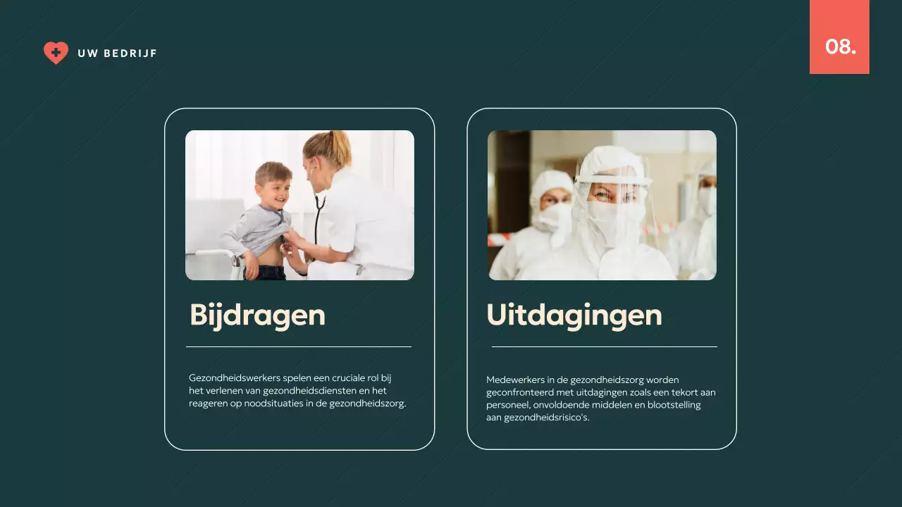 Groen en Ivoor Modern Wereldgezondheidsdagrapport