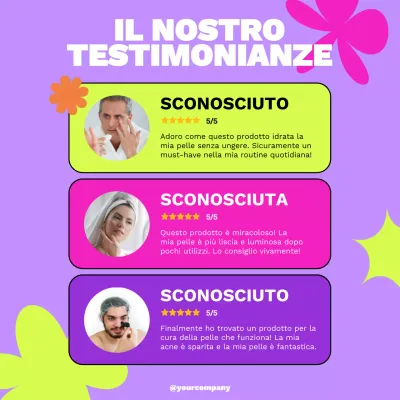 Pubblicità della recensione di Pink and Purple Bold Skincare