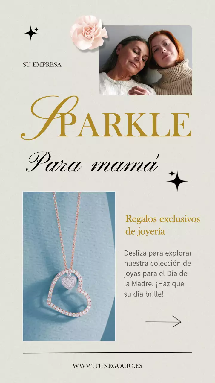 Beige y oro elegante Regalos exclusivos de joyería para mamá promoción
