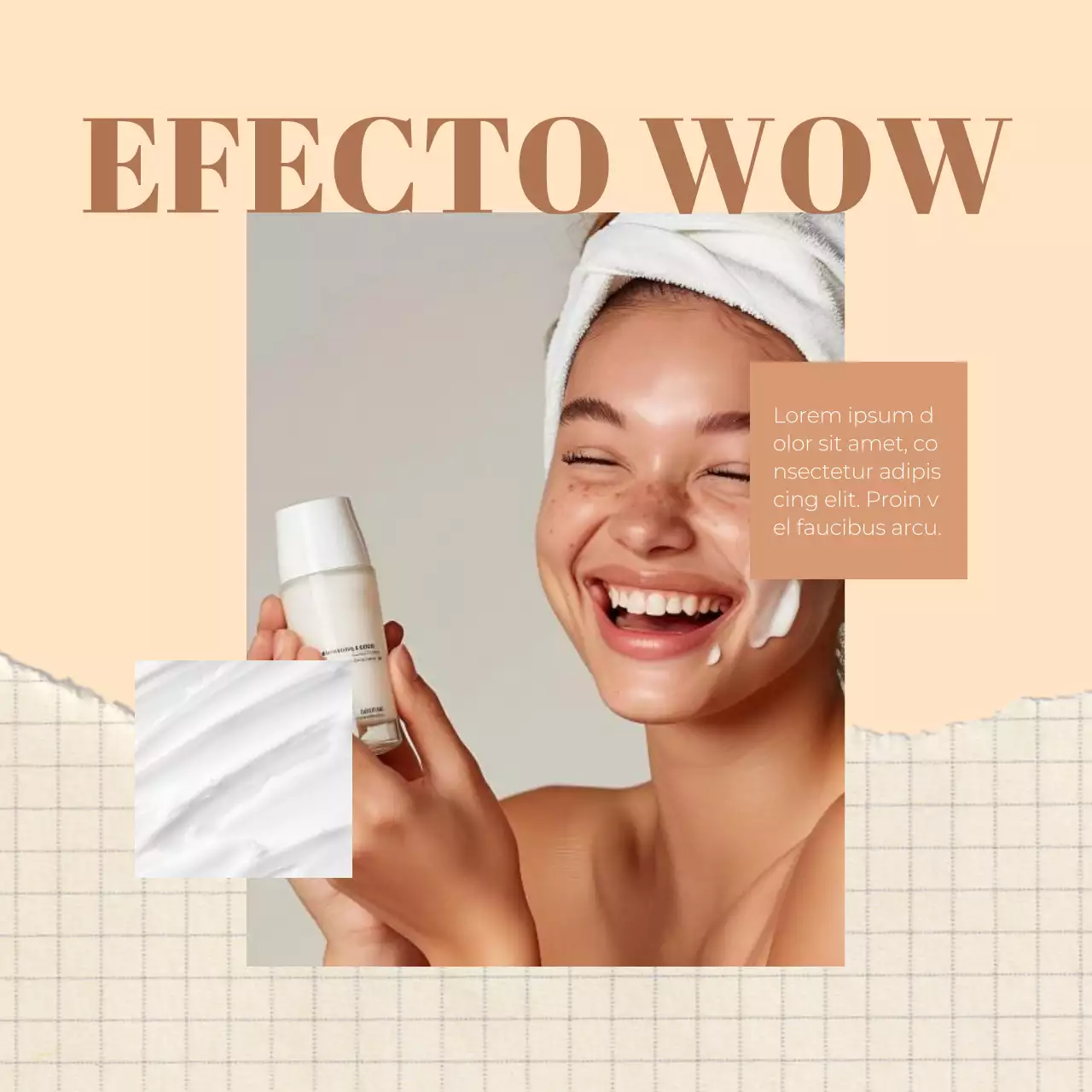 Beige tendencia estrategia cuidado de la piel