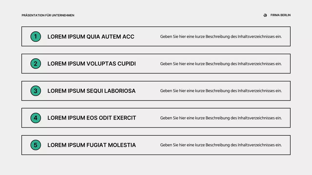 Ein moderner Geschäftsbericht in Rot und Beige