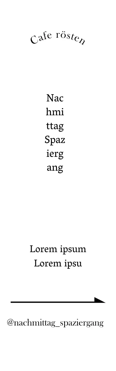 Pfeil mit koreanischem Logo Wegbeschreibung Cafe Illustration Hand gezeichnet Schild