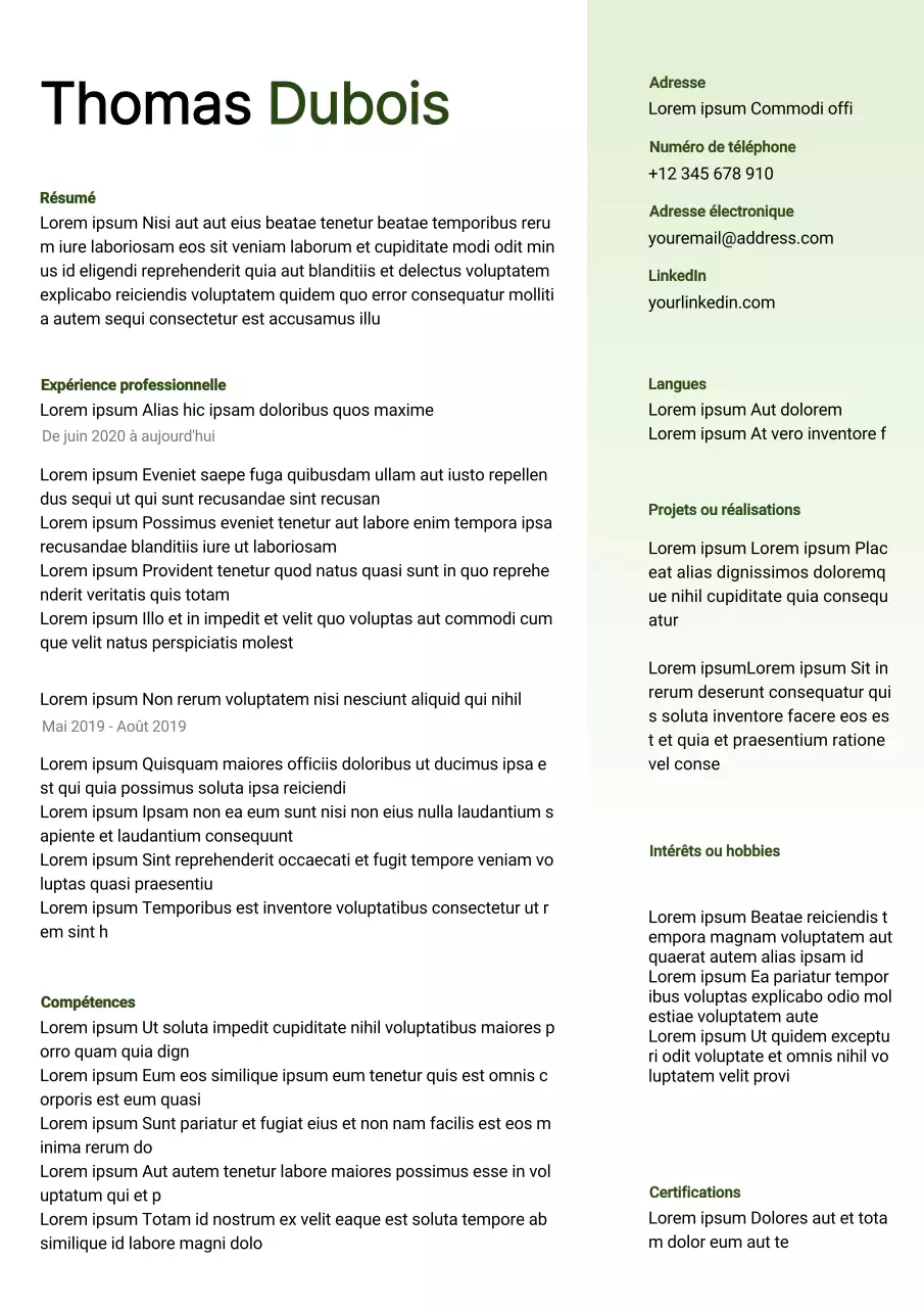 Green Minimal Product Manager dans une startup technologique Carrière Employé Entreprise Recrutement