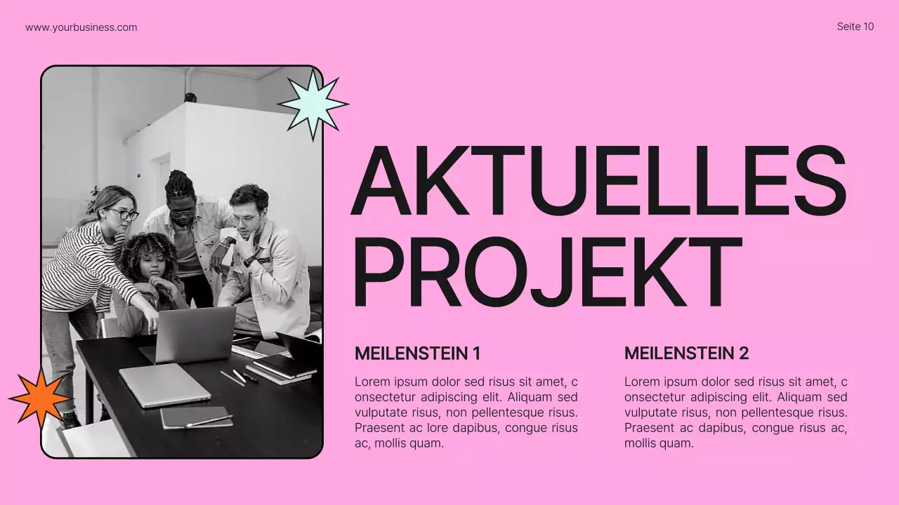 Lime Orange Bold Geschäftsprofil Einführung