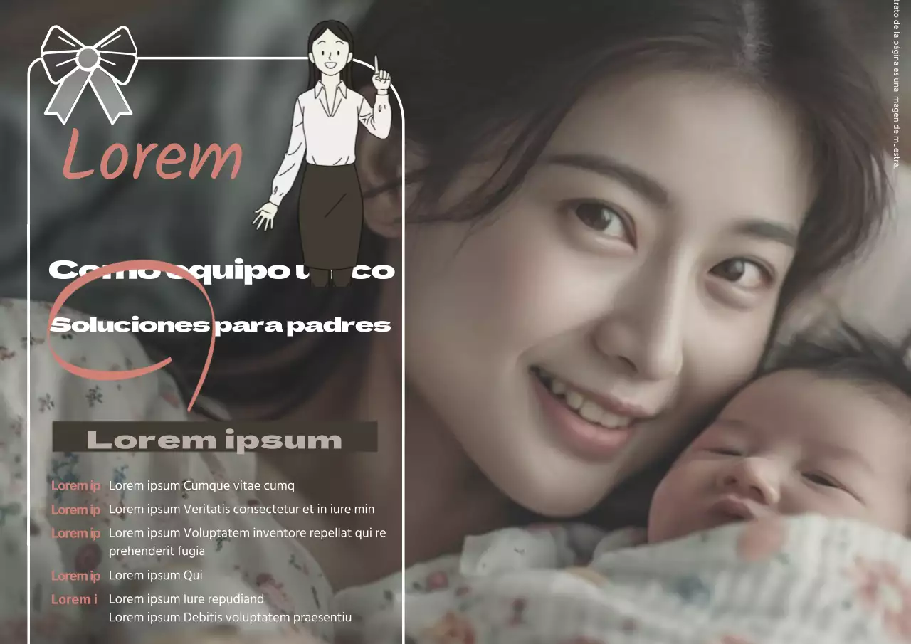 Una sencilla promoción de niñera en marfil y negro