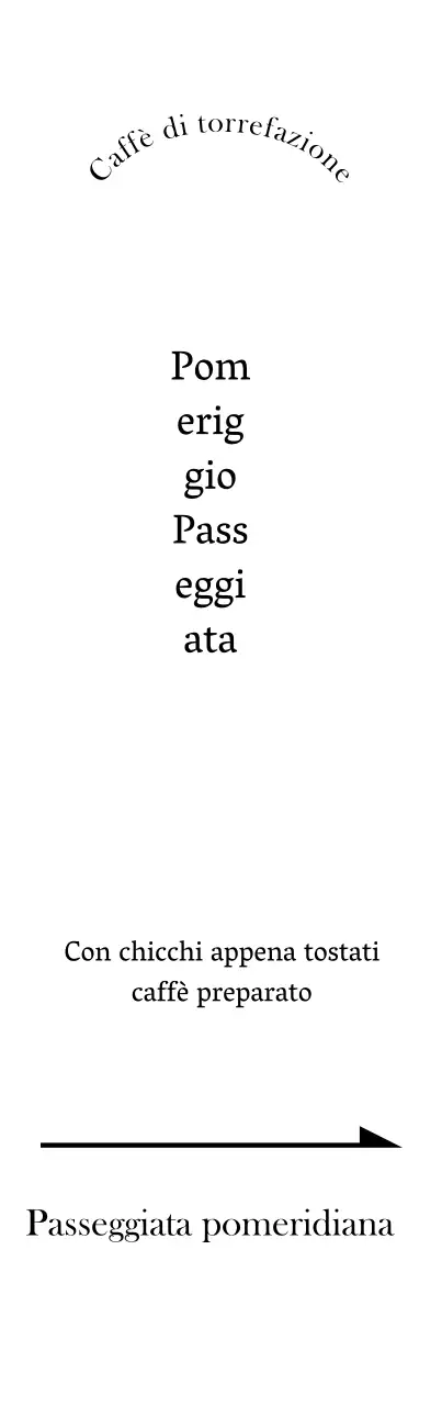 Freccia con logo coreano Indicazioni Caffè illustrazione Disegnato a mano cartello