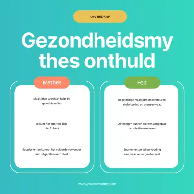 Groen Vet Minimale Wereldgezondheidsdag Mythe of Feit Publiciteit