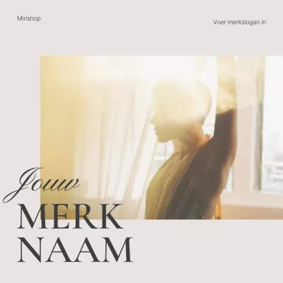 Promoot trendy marketingfeeds voor sociale media in beige en ivoorkleurig