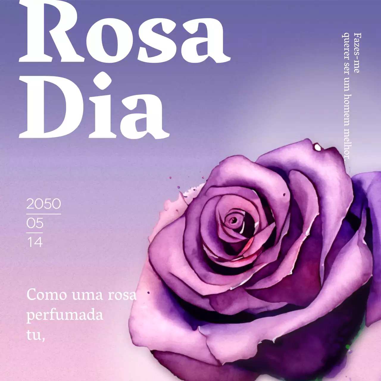 Post do luxuoso Dia da Rosa de Bora