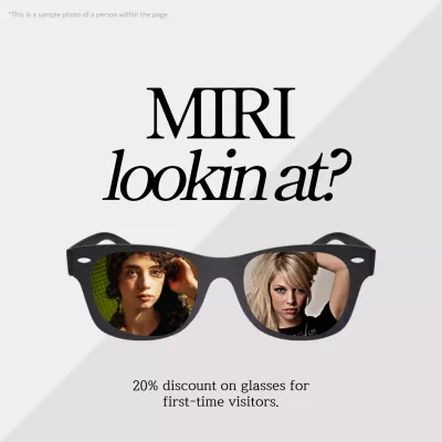 Black Modern Glasses Promotion Social Media Post