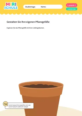 Gelbe, minimalistische Studienblätter Lehrmittel