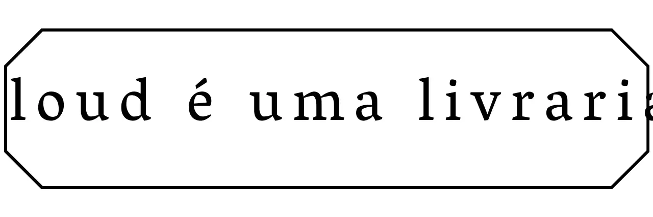 Uma livraria simples e emotiva com margens octogonais e tipos de letra serifados