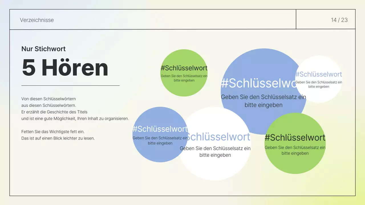 Einfacher Layout-Bericht in Weiß und Chartreuse