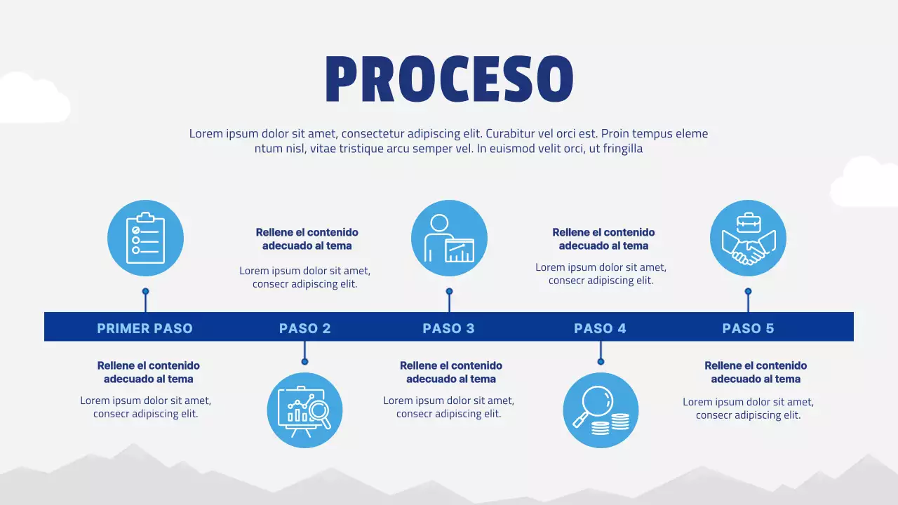 Azul y blanco simple negrita casual propuesta