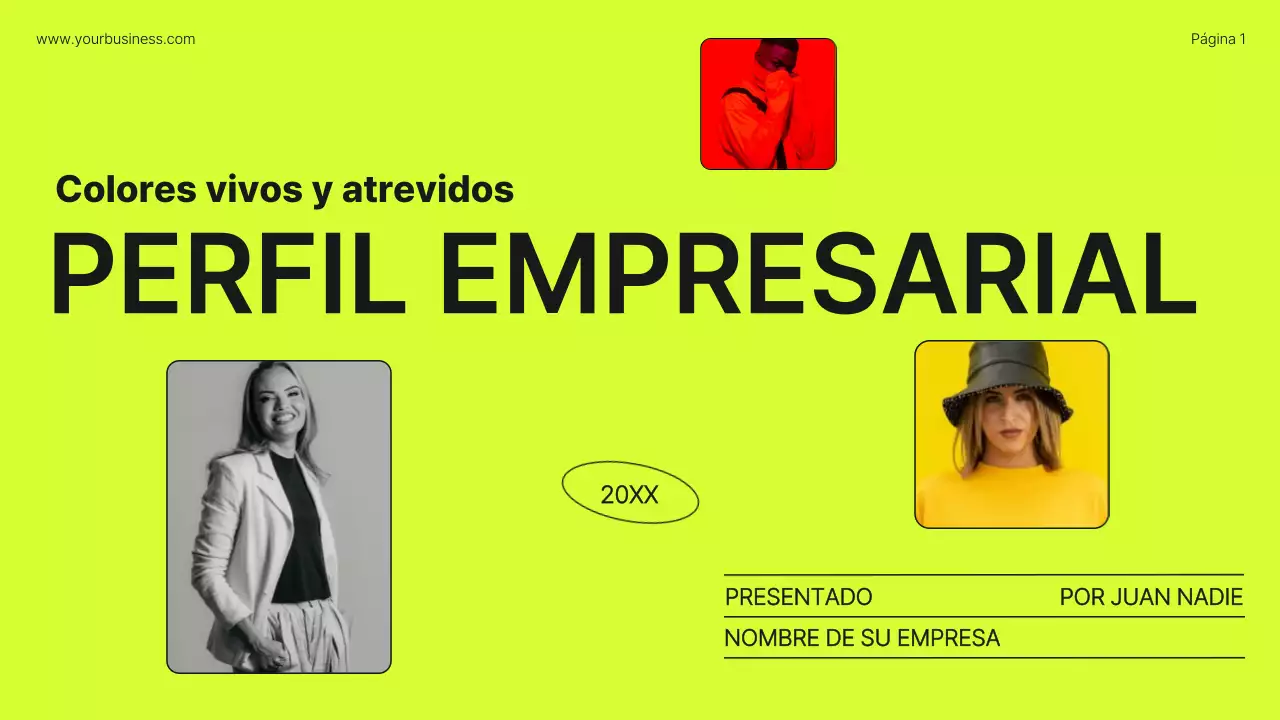 Lime Orange Bold Perfil empresarial Introducción