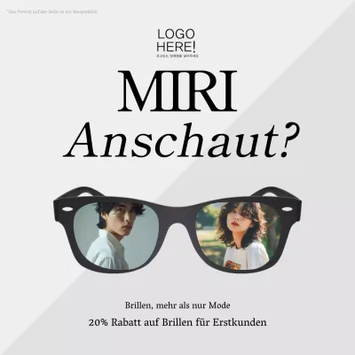 Schwarz-weiße, saubere Brille Event-Guide