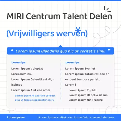 Eenvoudige blauw-witte gids voor het werven van vrijwilligers