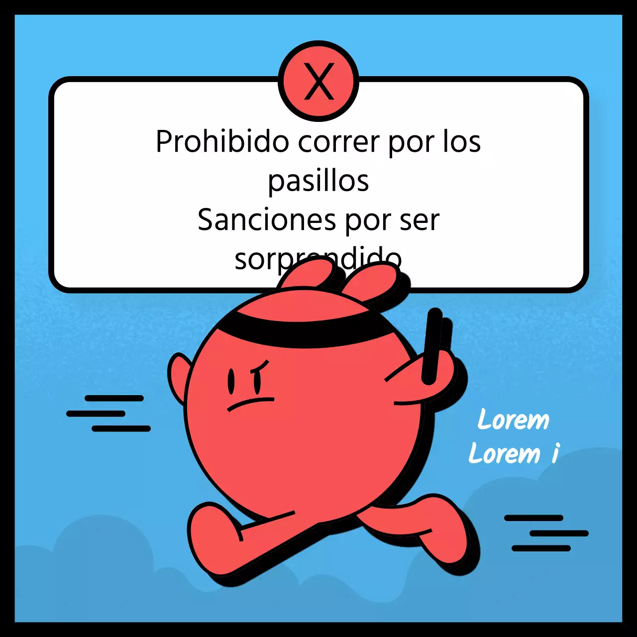 Notificaciones de sanción resaltadas en rojo y azul claro