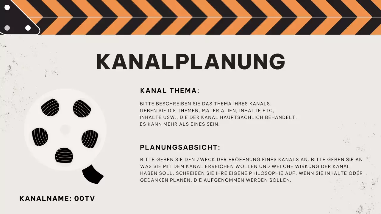 Rot-orangefarbener Plan für Retro-Videoinhalte