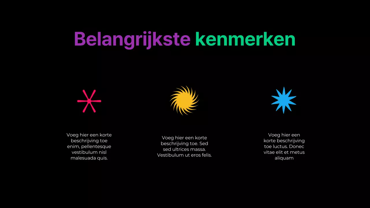 Neon Modern Flashy Vormen Portfolio