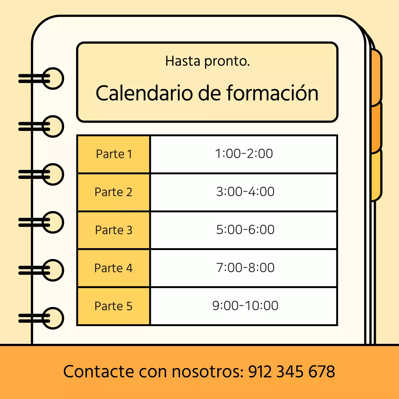 Un bonito plan de viaje de estudios con fondo naranja