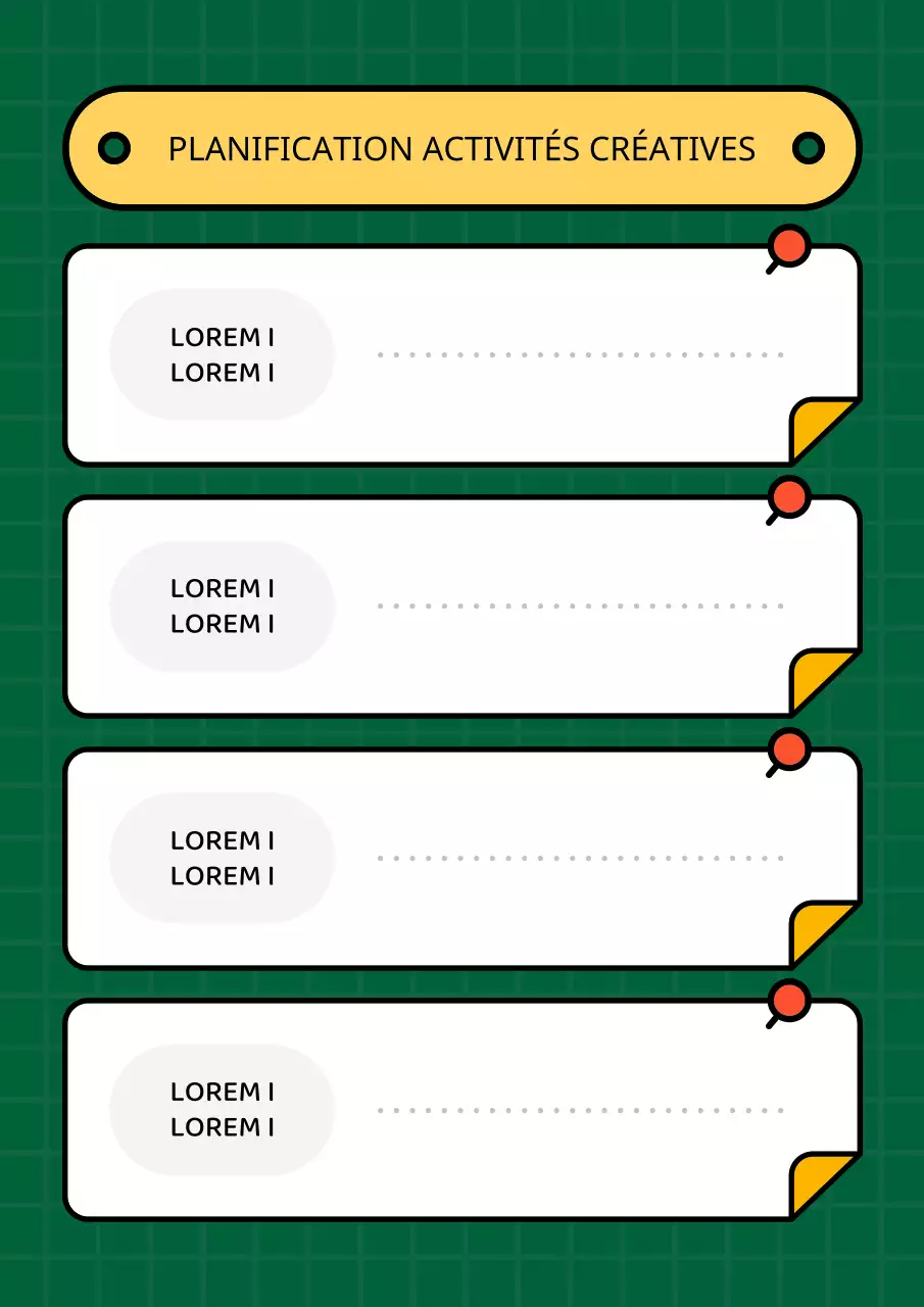 Joli agenda vert et jaune