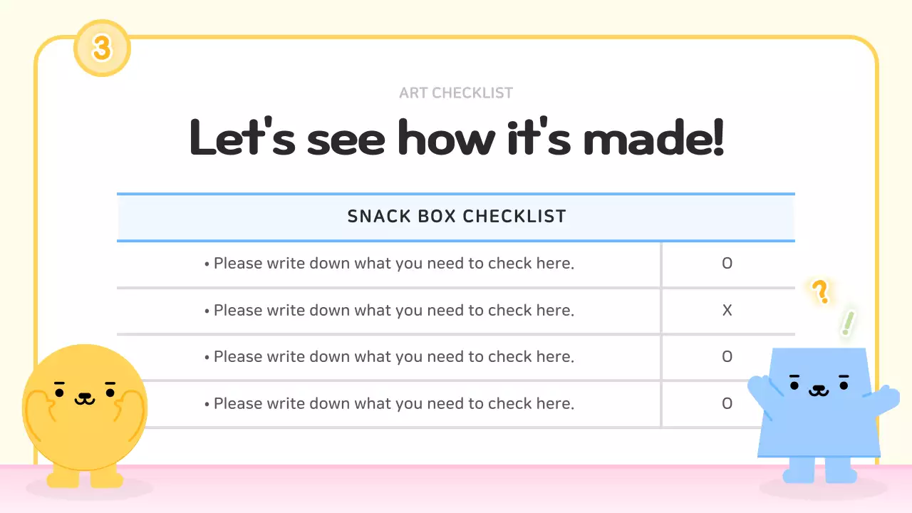 노란색 귀여운 학교 일정 프레젠테이션