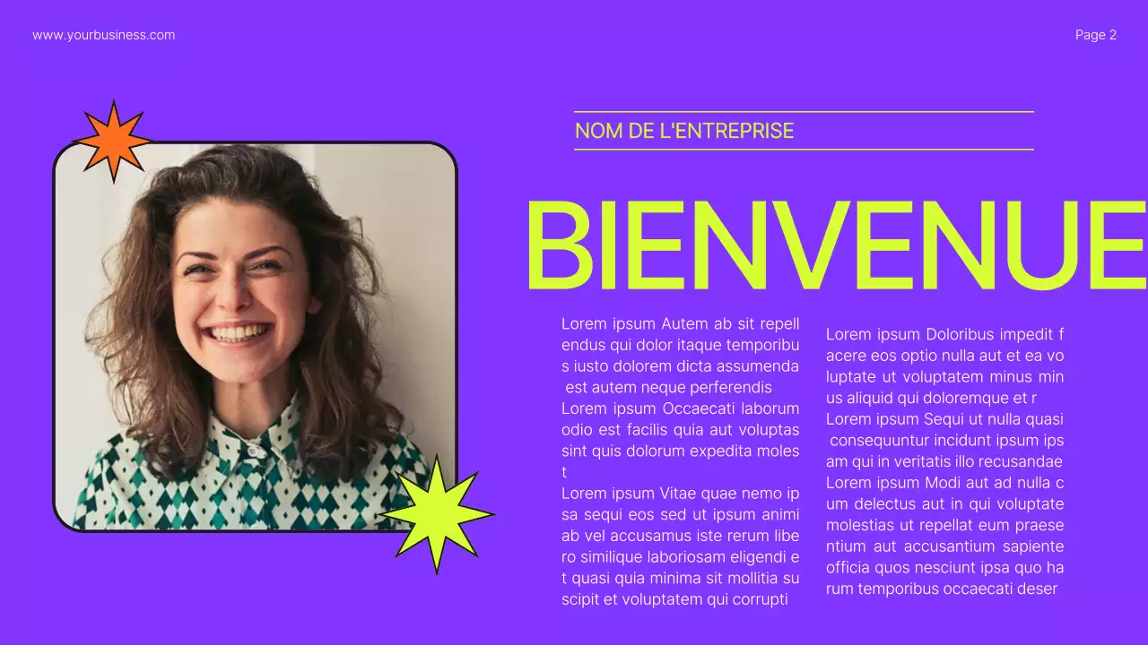 Profil d'entreprise Lime Orange Bold Introduction