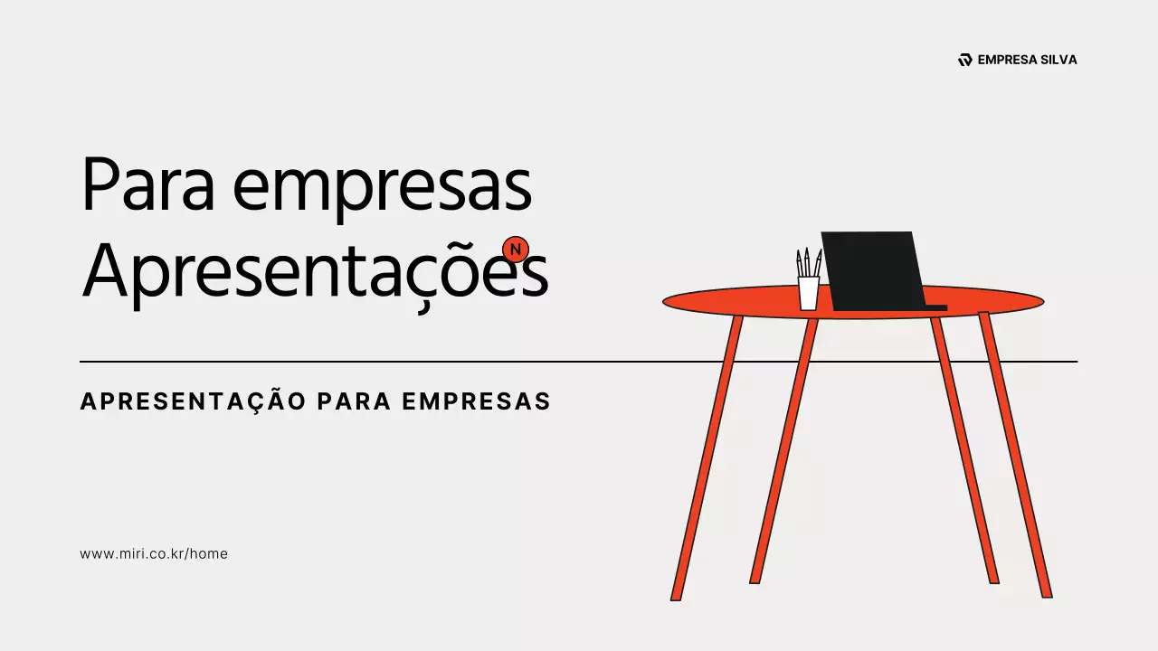 Um relatório comercial moderno em vermelho e bege
