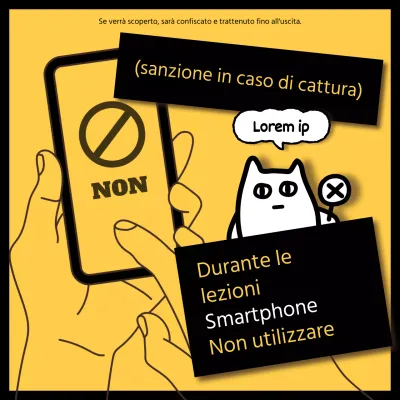 Avvisi di penalità evidenziati in giallo e nero