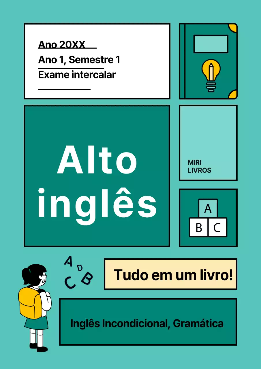 Capa inglesa superior com uma capa verde simples de um volume