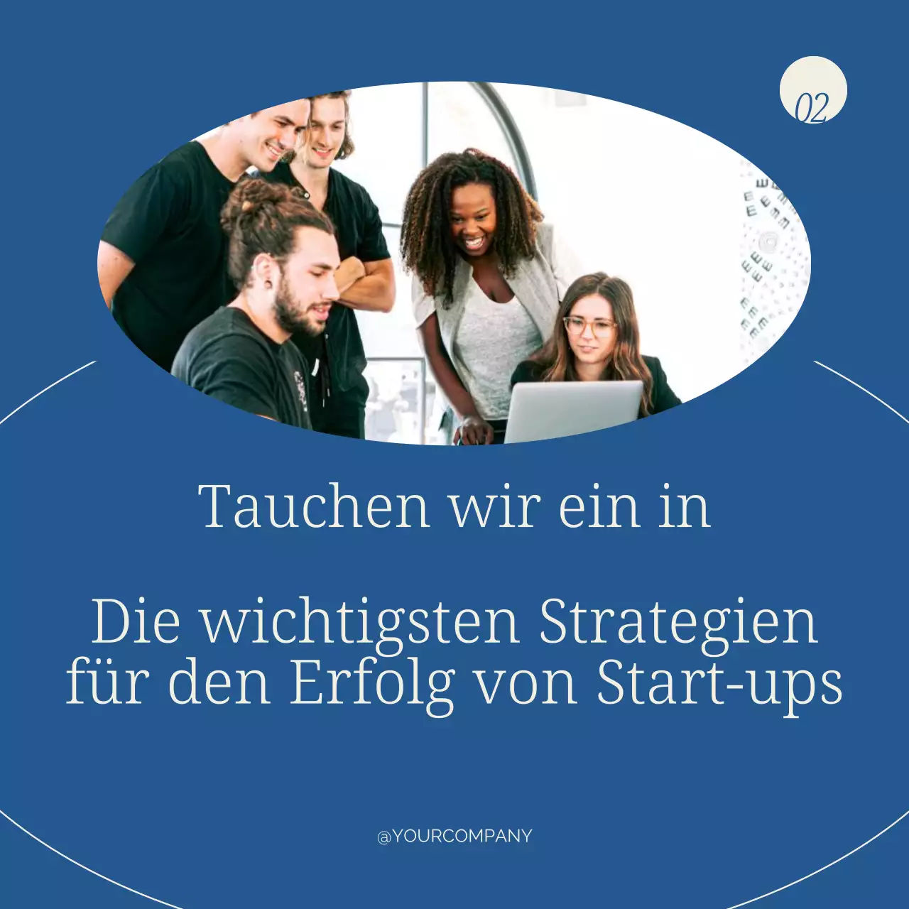 Beige und Blau Modern Existenzgründerwerbung