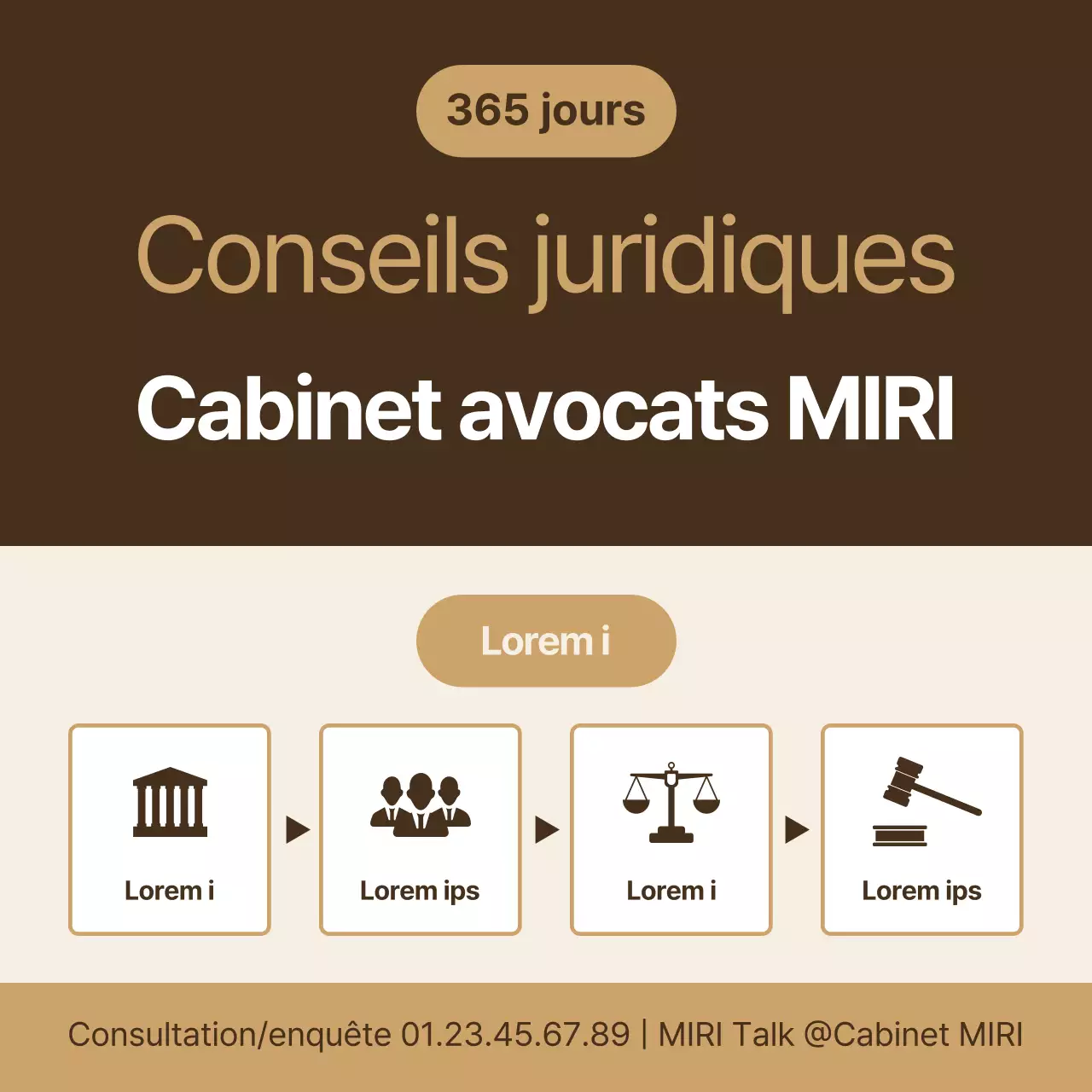 Promouvoir des conseils juridiques bruns et simples