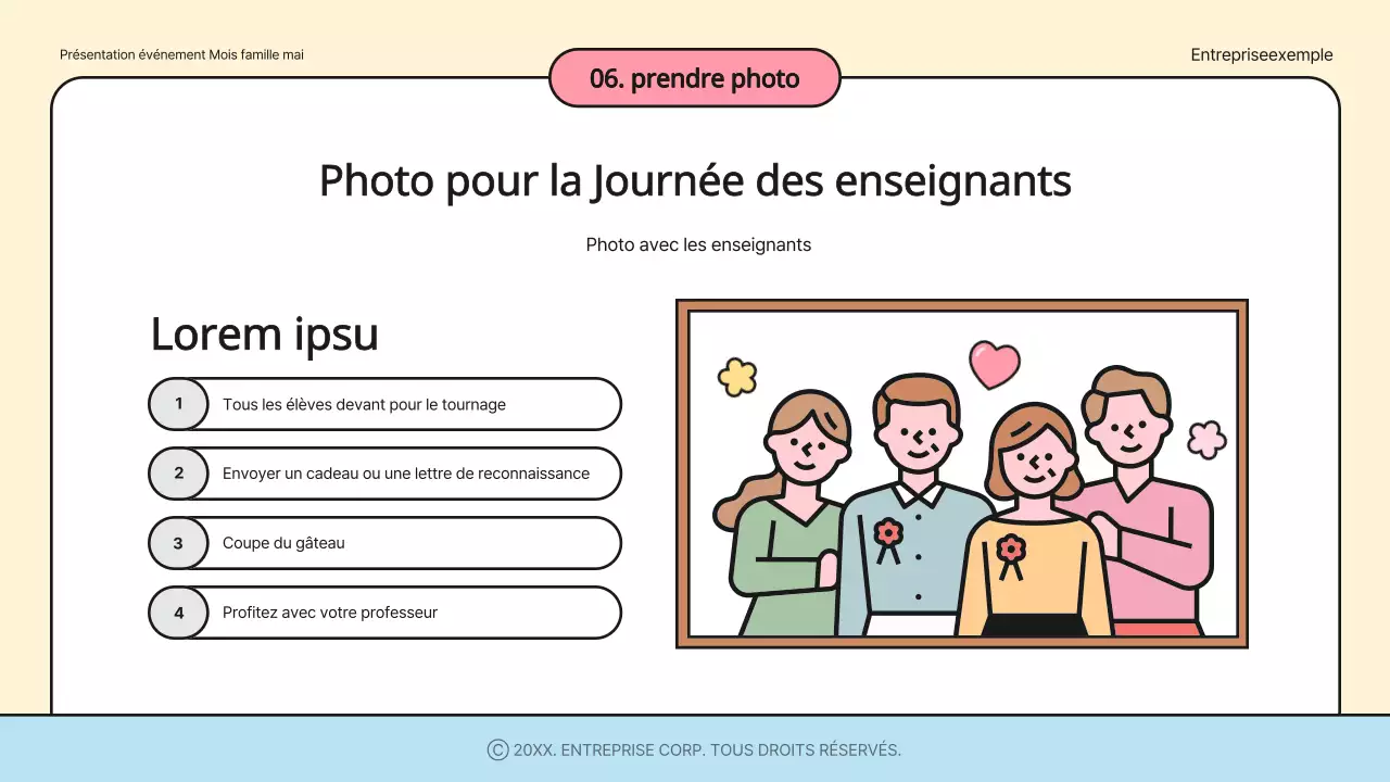 Le programme de la journée des enseignants "Ivory and Rainbow's Pretty" Planificateur d'événements