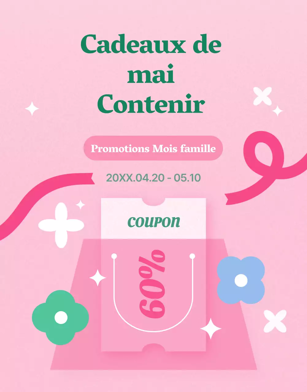 Promouvoir les produits du mois de la famille rose et verte