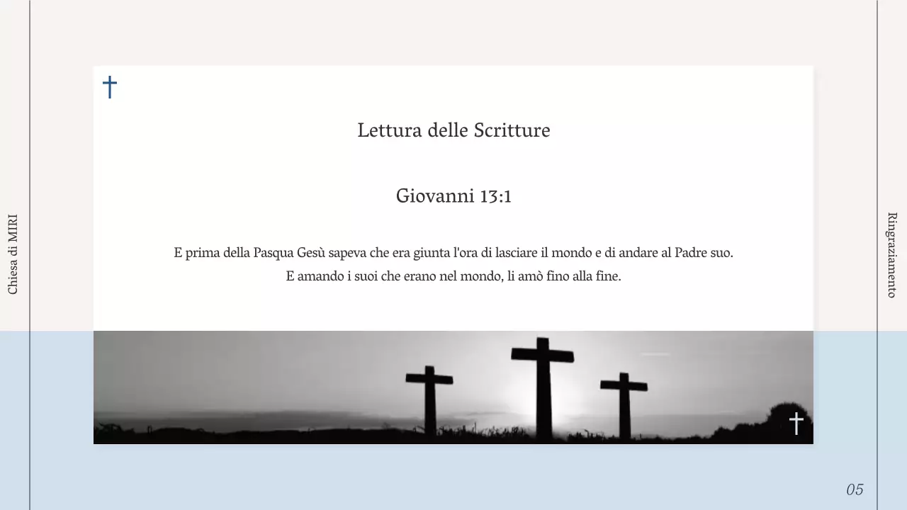 Guida al servizio religioso semplice in blu chiaro e blu navy