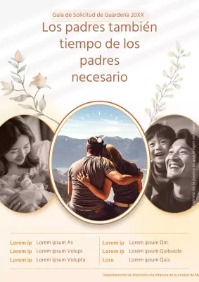 Lujosas ofertas de empleo en puericultura en beige y marfil