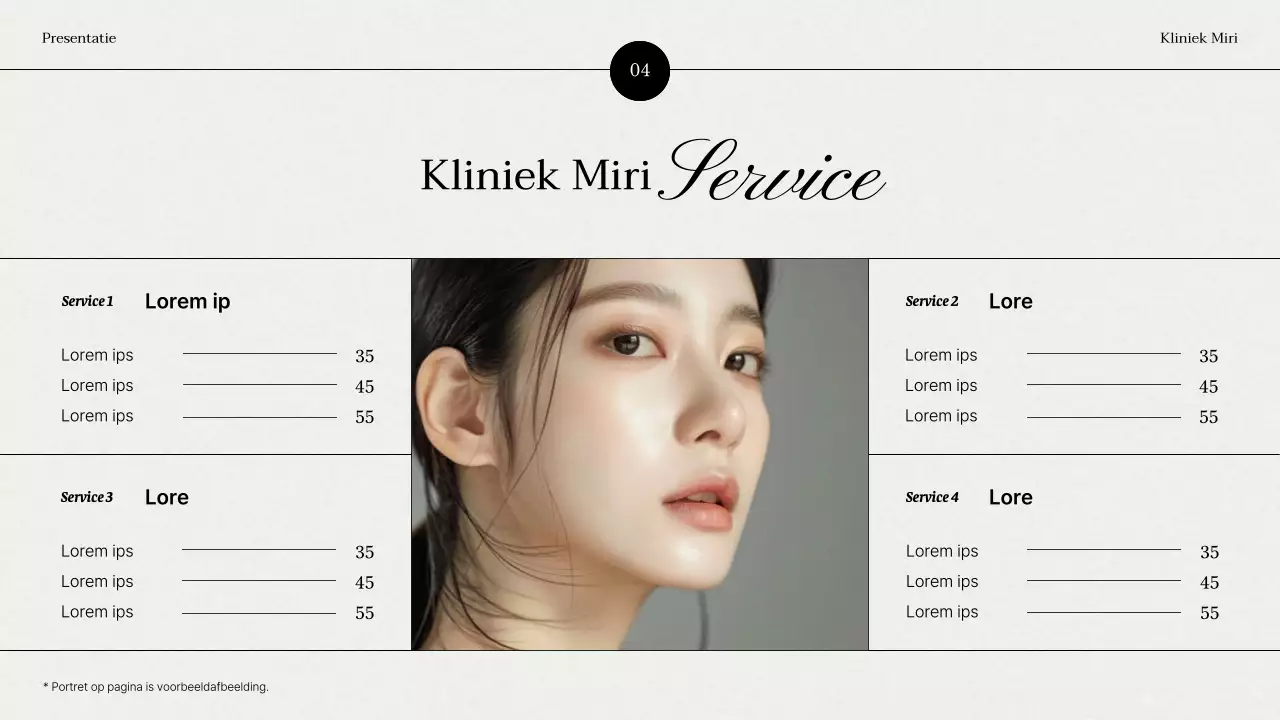 Een grijs, modern dermatologiemerk promoten