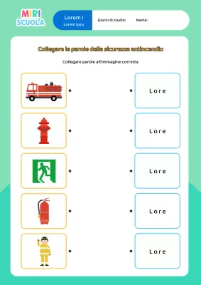 Materiale didattico minimalista color menta