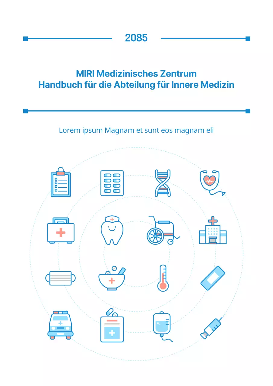 Niedliche blaue und rosa Station Arbeit Handbuch Abdeckung