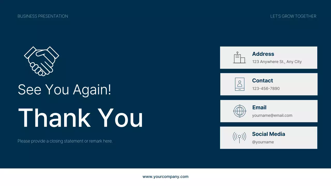 Navy Professional Business Presentation