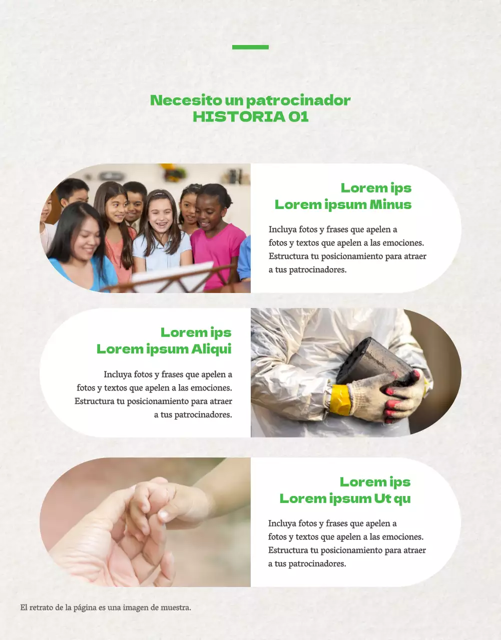 Promover patrocinios en tendencia con verde y beige