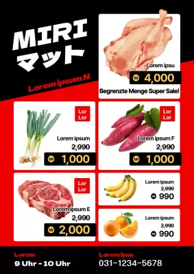 Trendige Verkaufspreisflyer in Weiß und Gelb